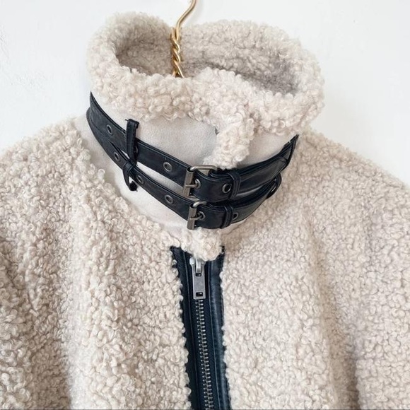 ❌SOLD❌Zara | Teddy And Faux Leather Zipper Jacket - Picture 7 of 13